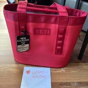YETI Camino 35 Carryall Tote - Rescue Red NWT New